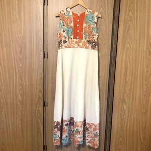 1970s Floral Maxi Dress